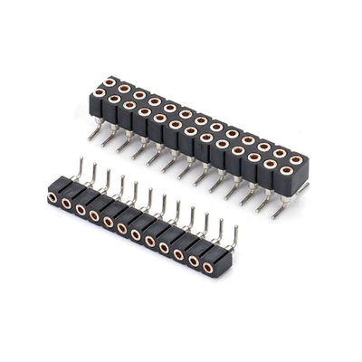 2.54mm Dual Row H7.0mm 10.0mm Straight Brass Machined Round Female Header Connector