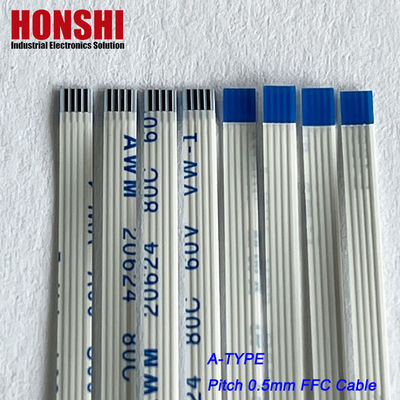 Flat Flex Connectors AWM 20624 0.5mm Pitch 4 Pin Flexible Flat Ribbon Cable Assembly