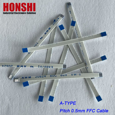 Flat Flex Connectors AWM 20624 0.5mm Pitch 4 Pin Flexible Flat Ribbon Cable Assembly