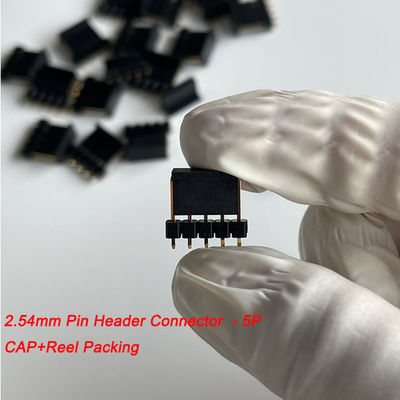 2.54mm Pitch Pin Header Connector 5 Pin Straight With Cap Board To Board Connector