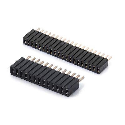 1.0 Female Header Dip Double Row Straight PA6T Black 2pin-100pin Board To Board connector