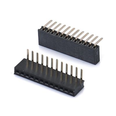 1.0 Female Header Dip Double Row Straight PA6T Black 2pin-100pin Board To Board connector