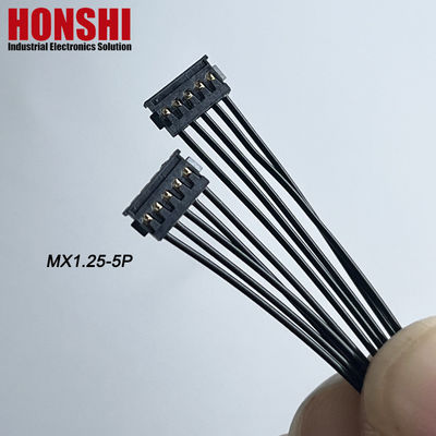 Double Ended 5P MX1.2 Battery Cable MOLEX 78172 Terminal Wire Harness Assembly black