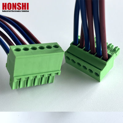 3.5mm Female Pluggable Terminal Block Wire And Cables Assembly Manufacturer Wiring Harness