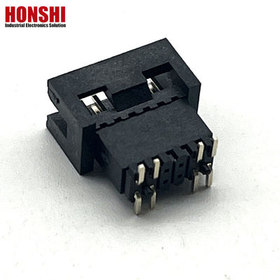 1.27mm Pitch H5.7mm SMT Brass Gold Plated Male Box Header PCB Connector