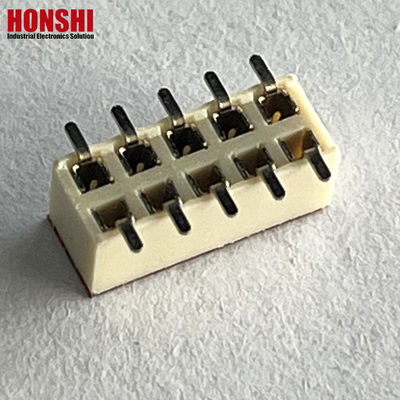 Female Header Connector Double Row White Pitch 2.54mm H7.1 10p SMT Type PA6T PCB Board