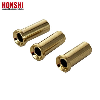 2.32mm Circular Connector Crimp Contacts Female Brass Pin Gold Plated Connector Pin