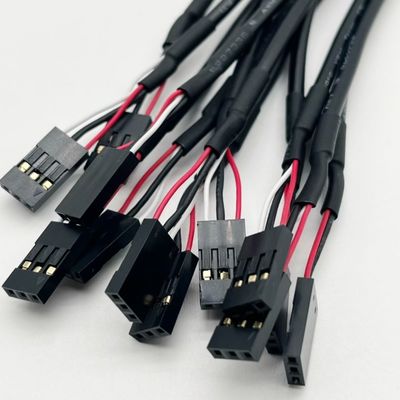 Custom 2.54mm Dupont Line Male Female Jumper Wire Harness Dupont Cable 15cm Black