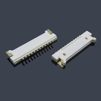 Plastic LCP/PA9T 1.25mm FFC/FPC Cable Zif Socket Connector Side Contact With Lock 8 10 18 30 Pin Right Angle Type