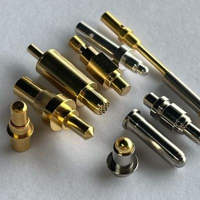 Fast Sample Delivery Brass C3604 Pogo Pin Connector Spring 1A 3A 10A Gold Copper M8 M4 M3 M2 Screw Conductive Thread Test Pin