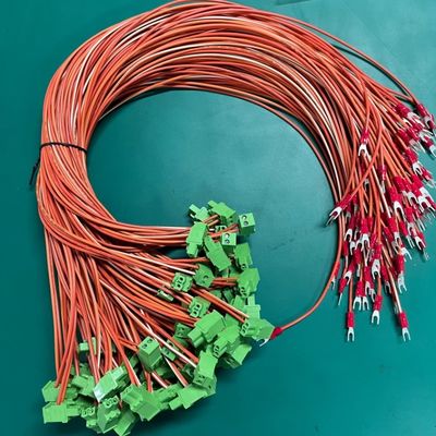 OEM Cable Length Industrial Machine 5.08mm Terminal Block Green Cable And Wire Harness Assembly 0.5M 1M 100% Testing Inspection