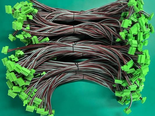 OEM Cable Length Industrial Machine 5.08mm Terminal Block Green Cable And Wire Harness Assembly 0.5M 1M 100% Testing Inspection