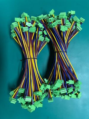 OEM Cable Length Industrial Machine 5.08mm Terminal Block Green Cable And Wire Harness Assembly 0.5M 1M 100% Testing Inspection