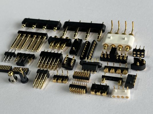 Customized SMT SMD 2 4 5 6 8 10MM Pins Spring Loaded Magnetic Pogo Connector C6801 With SUS304 Spring