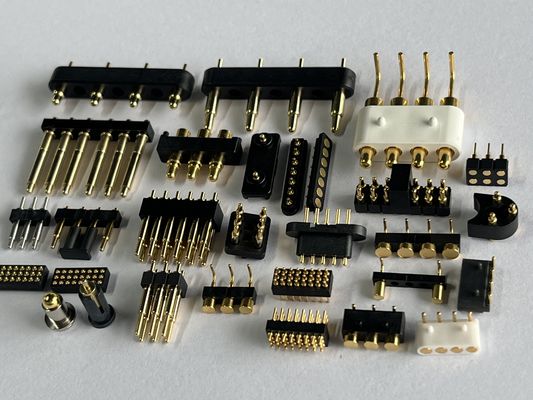 SMT Type Pogo Pin Docking Connector 4pin 10pin 12pin Spring Loaded Contact With High Durability And Salt Fog Resistance