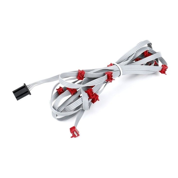 PVC Polyester 28AWG Flat Cable 1.27mm Micro Connector 8 pin IDC Cable