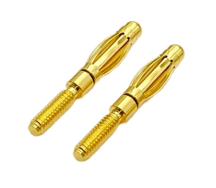 Customized Size 4mm Male Banana Plug Connector With Gold And Threaded Shroud Guaranteed