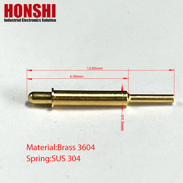 Spring Force Pogo Pin Connector With Working Height 4.9mm Dip Type Pogo Pin