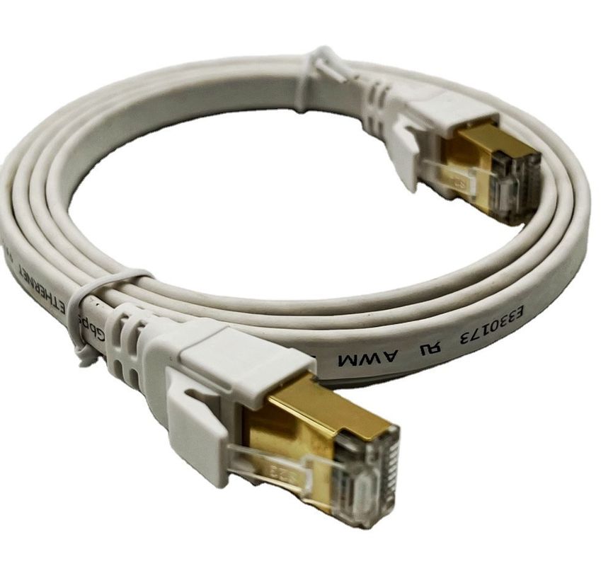 Custom White 1m Cat8 Ethernet Cable For Network Connection Rj45 Connector Lan Cable