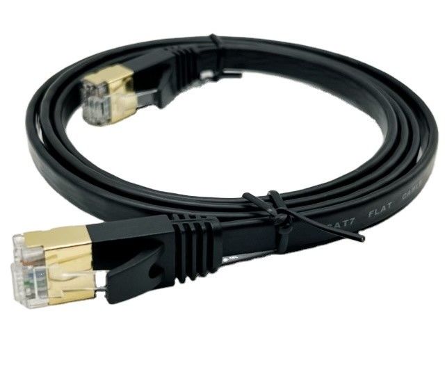 Custom Black Molded Cable Assembly RJ45 Cat7 Ethernet Patch Cable 8P8C Connector Cable
