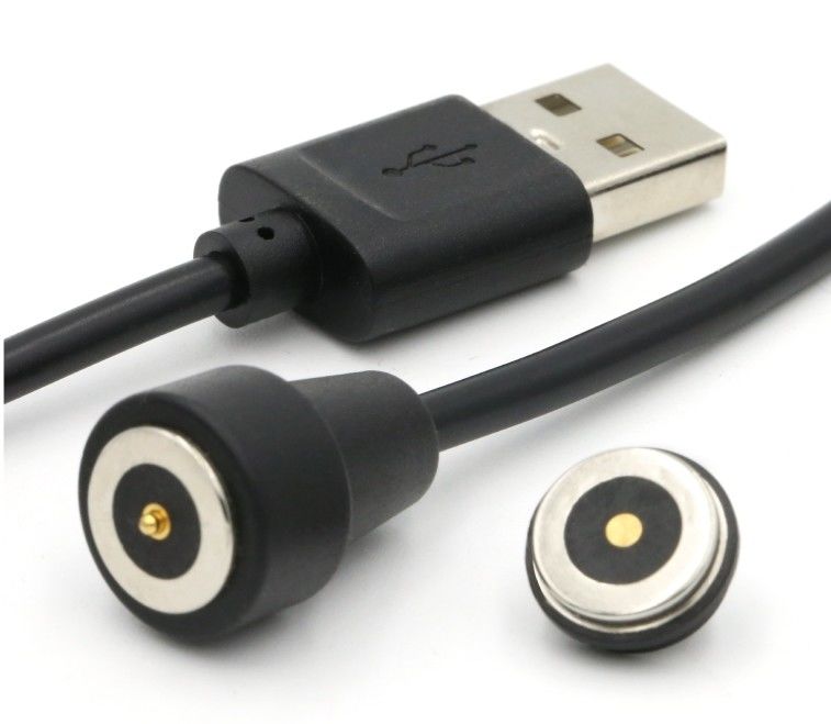 High Current 3.0a Charging Cable Usb 2 Pin Circular Power Charge Adapter Magnetic Pogo Pin