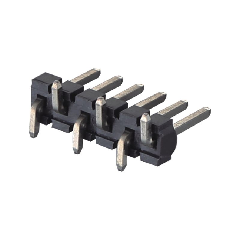 3.96mm Gold Plated PCB Pin Header Connector Single Row SMT Type 2 - 20 Pin H3.2mm