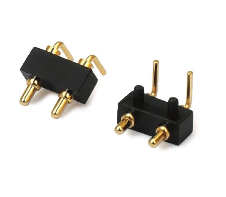 3.0mm 2pin Male Pogopin Single Row Right Angle Dip Pogo Pin Waterproof Connector