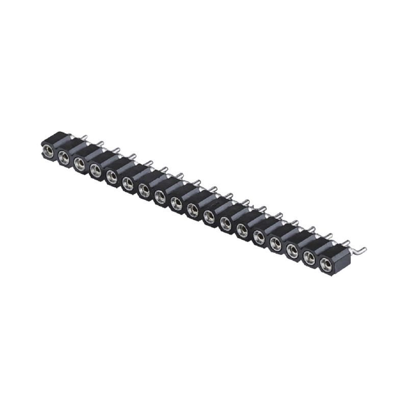 2.54mm Machined Female Header Right Angle SMT SMD Single Row 1-40Pin PCB Connector