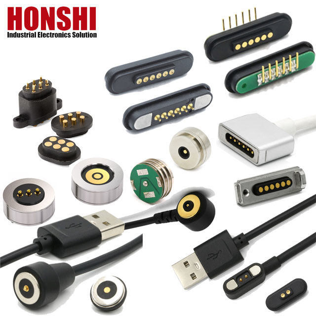 High Current Magnetic Pogo Pin Connector 1A 2A 3A 5A 10A Spring Loaded