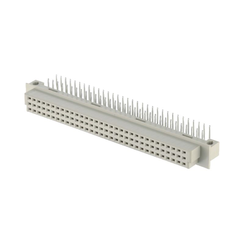 2.54mm DIN 41612 Connector 64 Pin Right Angle Female Pins Through Hole 3 Row Connector