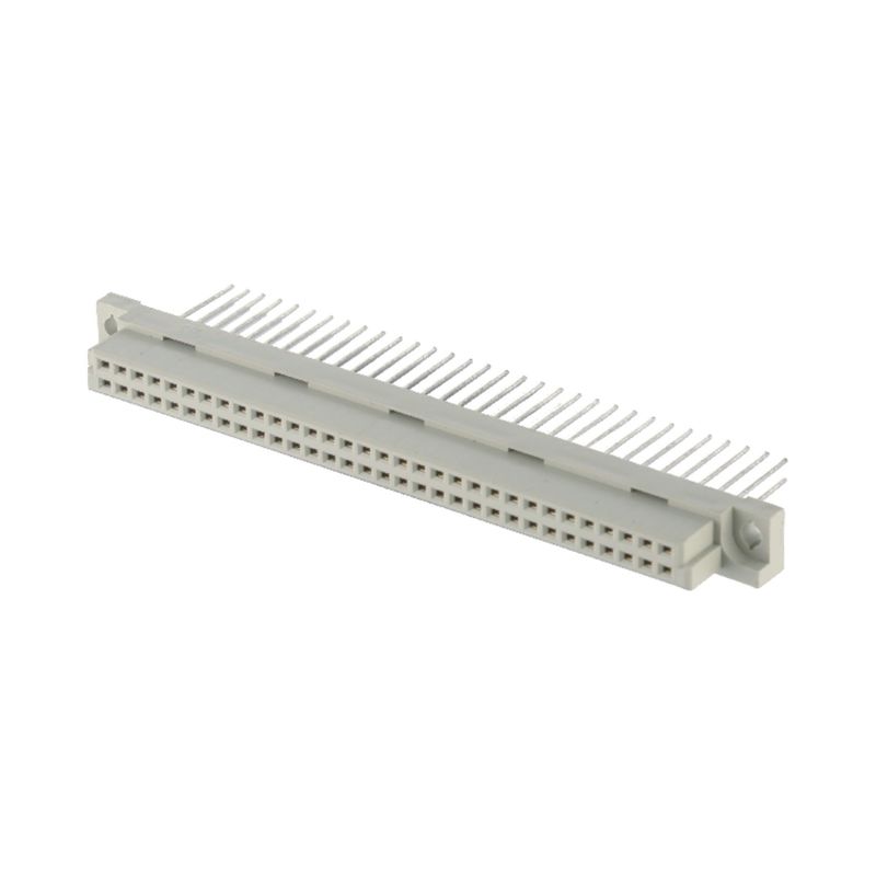 Straight Female 2 Row DIN 41612 Connector 64 Pin Vertical PCB Rated Current 3A
