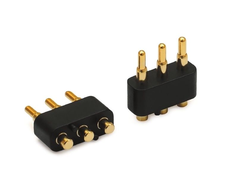 3.0mm pitch 3pin Gold Plated SMT Type Automotive Brass Pogo Pin Connector for pcb