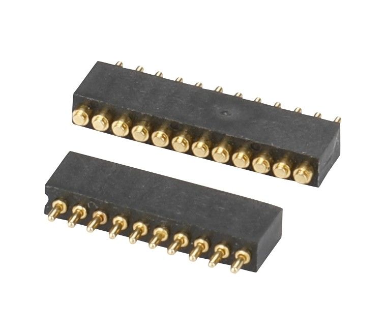 1.27mm Pogo Pin Connector h1.5mm L8.0 Dip Type Gold Plated Brass Connector 10 pin