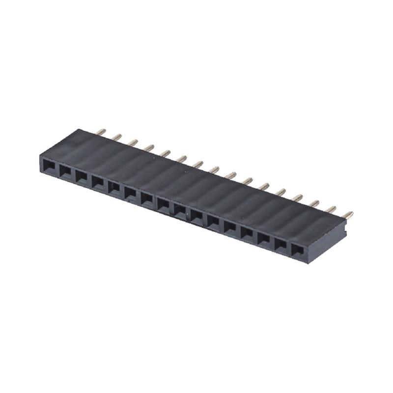 Female Header Connector 1*40 PA6T Black Right Angle Connector 2.54mm Pitch H8.5mm