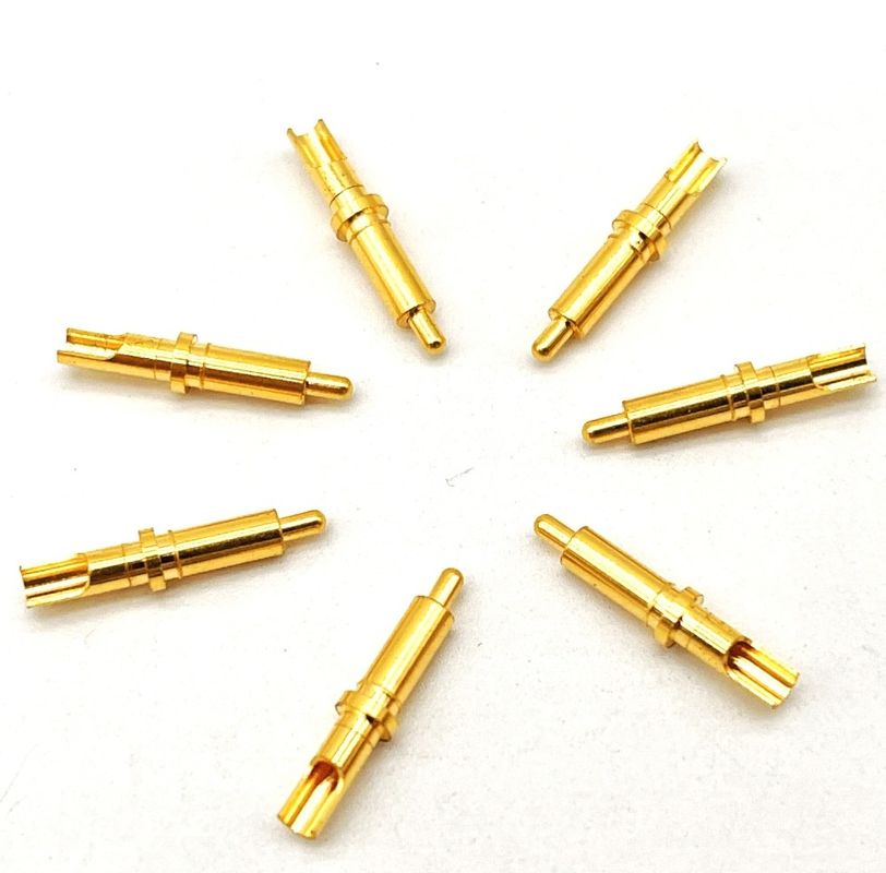 High Current Pogo Pin Connector DC 12V Spring Loaded Zinc Alloy Housing Material