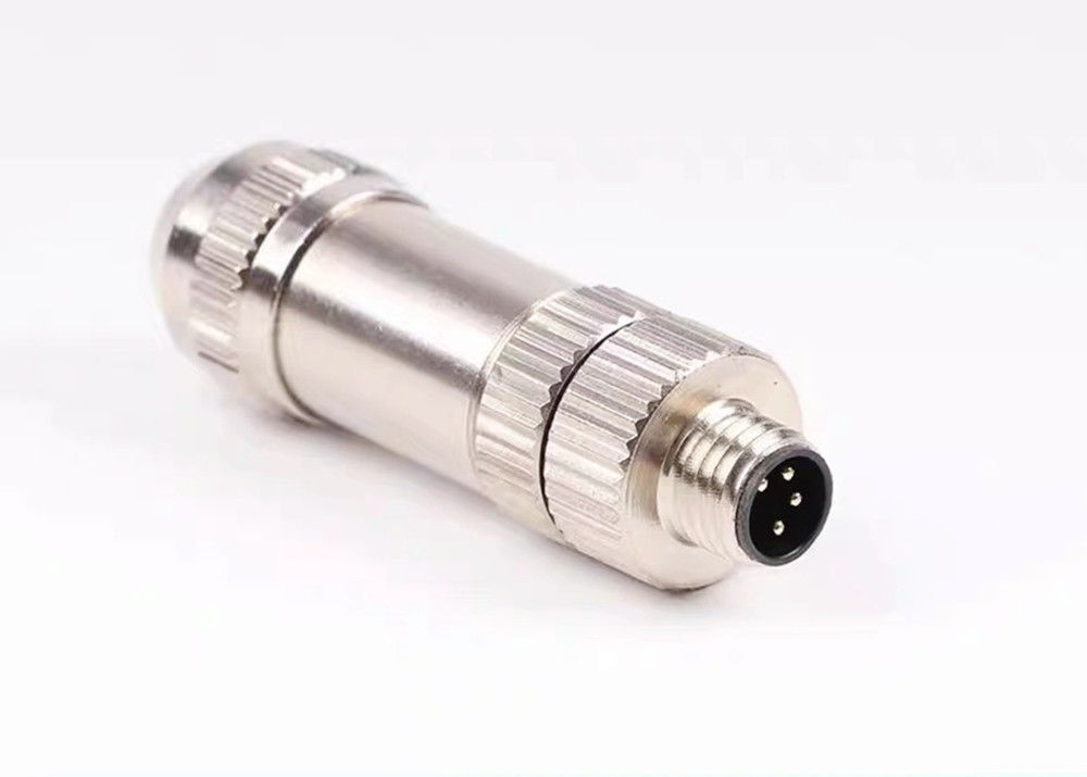 M8 IP67 Circular Connector Male Shield Plug 3 4 5 6 8 Pin Assembly Type Connector