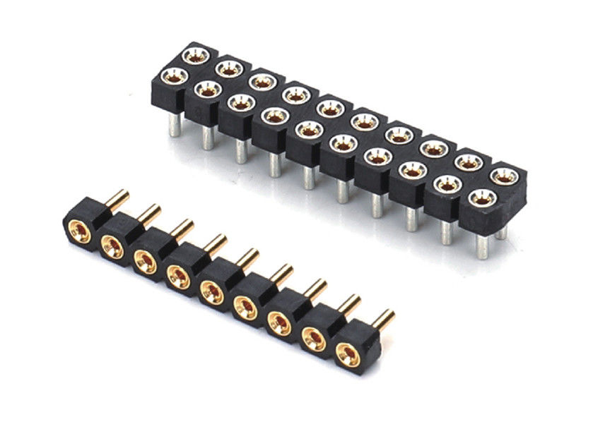 2.0mm Machined Round Female Pin Header Connector Dual Row PCB H2.8mm 7.4mm