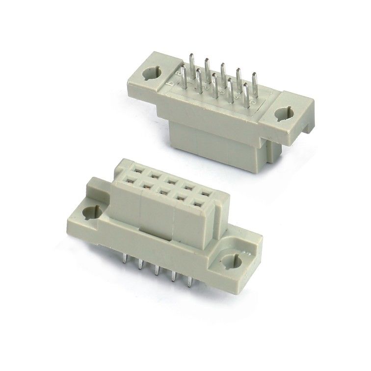 DIN 41612 Connector 2 Row 10 Pin Female Pins Straight Through Hole 2x5 Pitch 2.54mm DIP