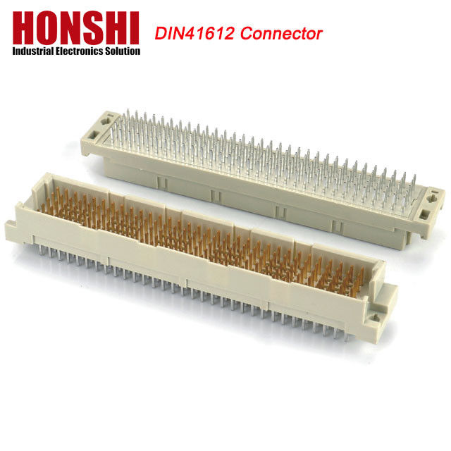 DIN 41612 Four Row Inline 128 Pin DIN41612 Connector Brass PCB Current Application