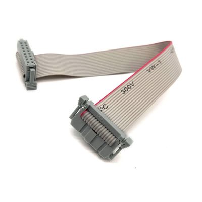 16 Pin Flat IDC Ribbon Cable Harness PVC Polyester 2.54mm Electric 10cm