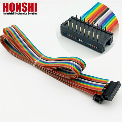 DIP 2.54x7.62mm Flat Cable Electrical Wire To Board Connector Flat Wire Harness