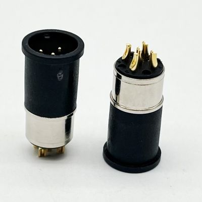 M12 5 Pin Female And Male Panel Mount Multi Pin Circular Cable Connectors Waterproof
