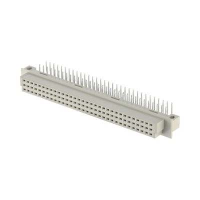 2.54mm DIN 41612 Connector 64 Pin Right Angle Female Pins Through Hole 3 Row Connector
