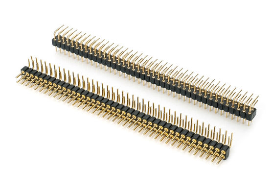 2.0mm Male Round Pin Header Dual Row PCB Connector Machined Pin Header