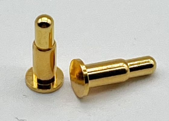 Brass Pogo Pin Connector 1A Rated Current Precision Machined Through Hole Pogo Pins