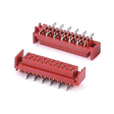 1.27mm Red IDC Socket Micro Match IDC 4/6/8/10/12/16/20/24 Pin SMT Female Connector